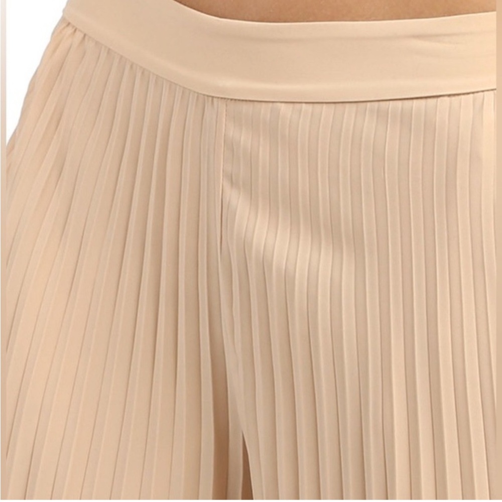 A.L.C. Pleated Wide-Leg Pants in Beige - Picture 2 of 10
